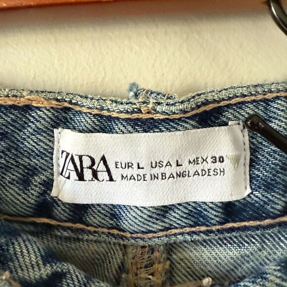 Zara TRF LONG DENIM SKIRT Size L - Picture 3 of 8